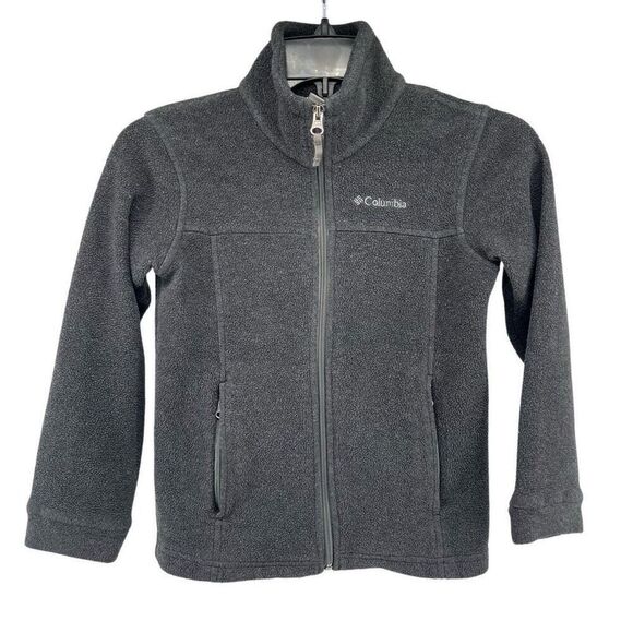 Columbia Boy’s Gray Steens Mountain Full Zip Lightweight Fleece Jacket Small (8) - Picture 1 of 15